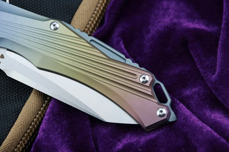 LEMIFSHE Флиппер JK3287 D2 стальное лезвие титановая ручка Открытый Отдых Охота Карманный кухонный фруктовый Складной Нож EDC инструмент