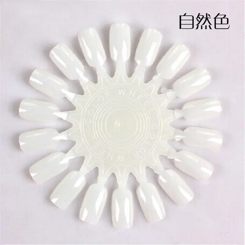 

5Pcs/lot False Nail Tips Nature Clear Nail Art Display Round Style Nail Swatch Polish Stand Practice Manicure Accessories Tools