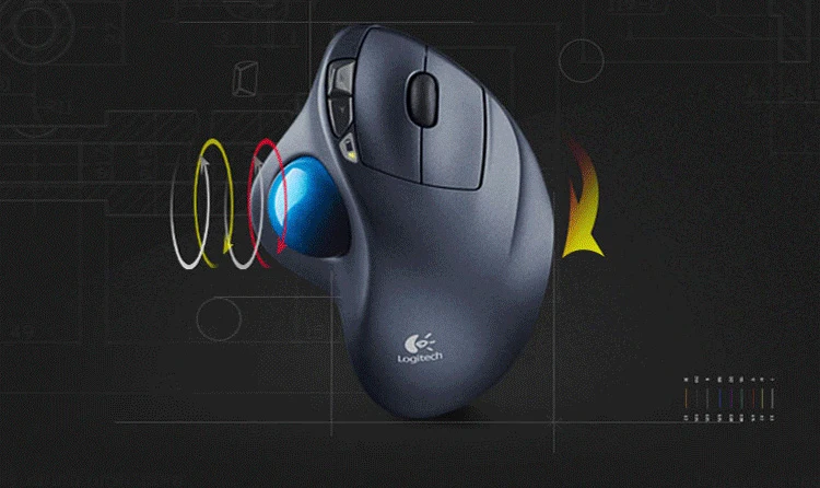 Logitech M570 Беспроводной трекбол Беспроводной Мышь игровых мышей супер питание