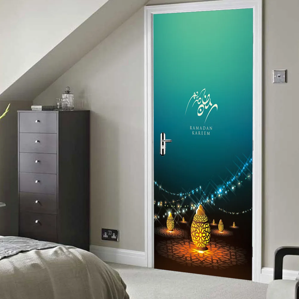 

Muslim Vinyl Wall Door Stickers Decal Home Decoration Accessories Removable Decor Door Sticker
