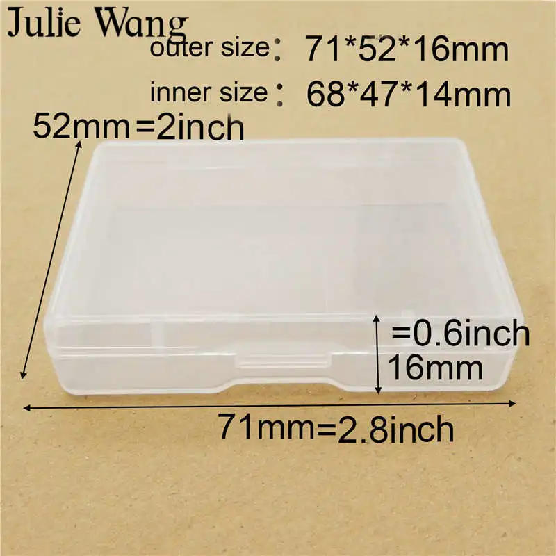 Прямоугольная пластиковая коробка для хранения ювелирных изделий Julie Wang 1 шт. 4