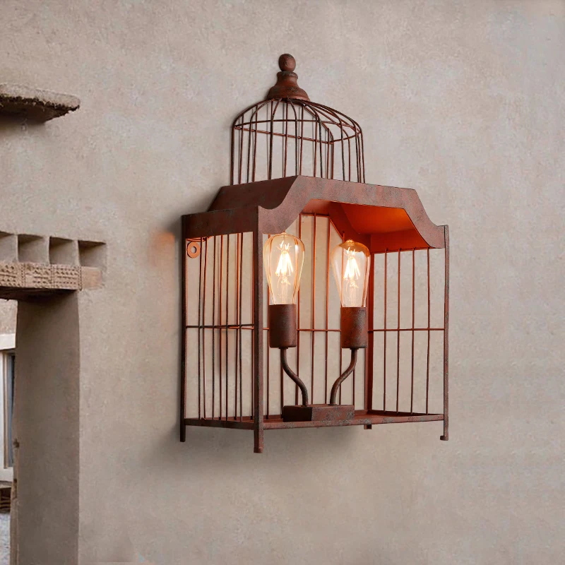 Ретро промышленный настенный светильник лофт для отеля кафе ресторана железный
