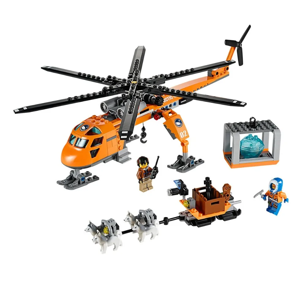 273 шт. строительные блоки Arctic Helicrane City 60034 модели игрушек для детей подарок