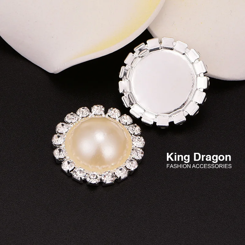 Пуговицы со стразами цвета слоновой кости жемчужные пуговицы для украшения