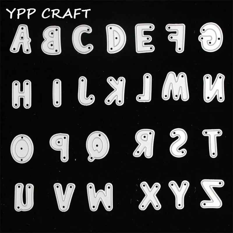 YPP ремесло Алфавит буквенный Набор металлические режущие штампы трафареты для DIY