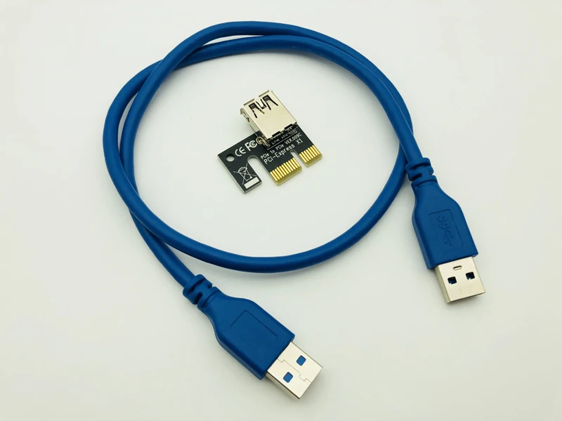 PCIe PCI E Express Riser Card 1x к 16x USB 3 0 кабель для передачи данных SATA 4Pin 6Pin IDE источник питания