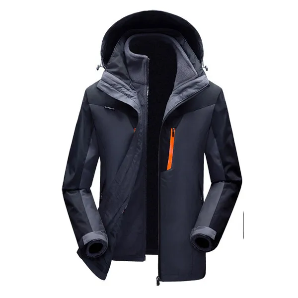 Men Dark gray Grizzilla Мужская и Женская лыжная куртка зимний костюм для сноубординга Мужская Уличная теплая водонепроницаемая ветрозащитная дышащая Лыжная куртка - Цвет: Men Dark gray