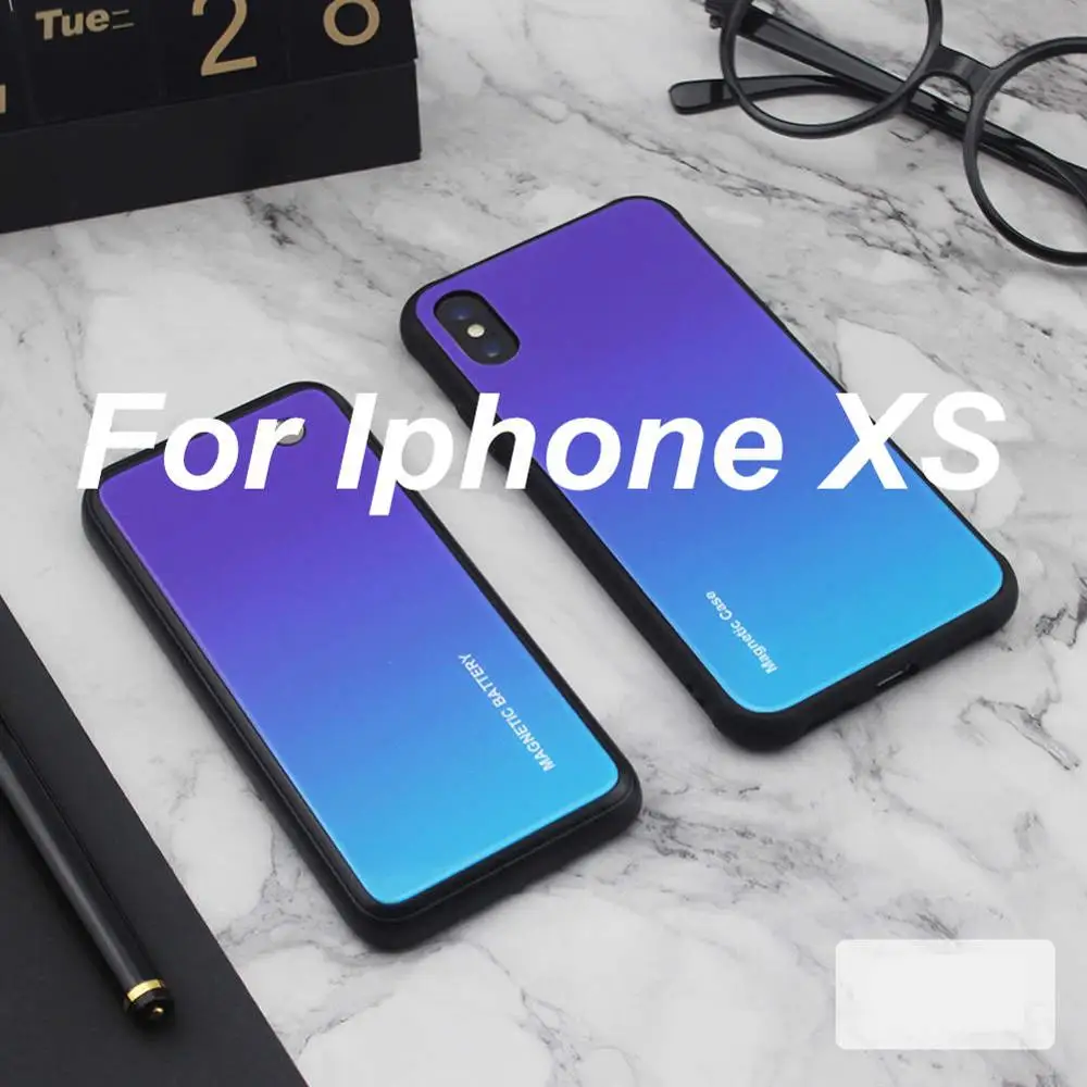 5000 мАч для Iphone X XS XR XS Max батарея зарядное устройство чехол для телефона Smart беспроводной зарядки чехол для портативного зарядного устройства - Цвет: AS Picture
