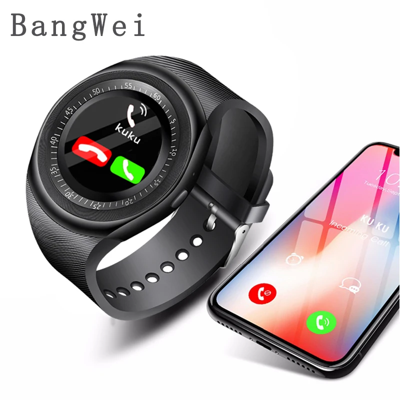 2018 BANGWEI новая пара Bluetooth Smart часы Для мужчин группа светодио дный Сенсорный экран