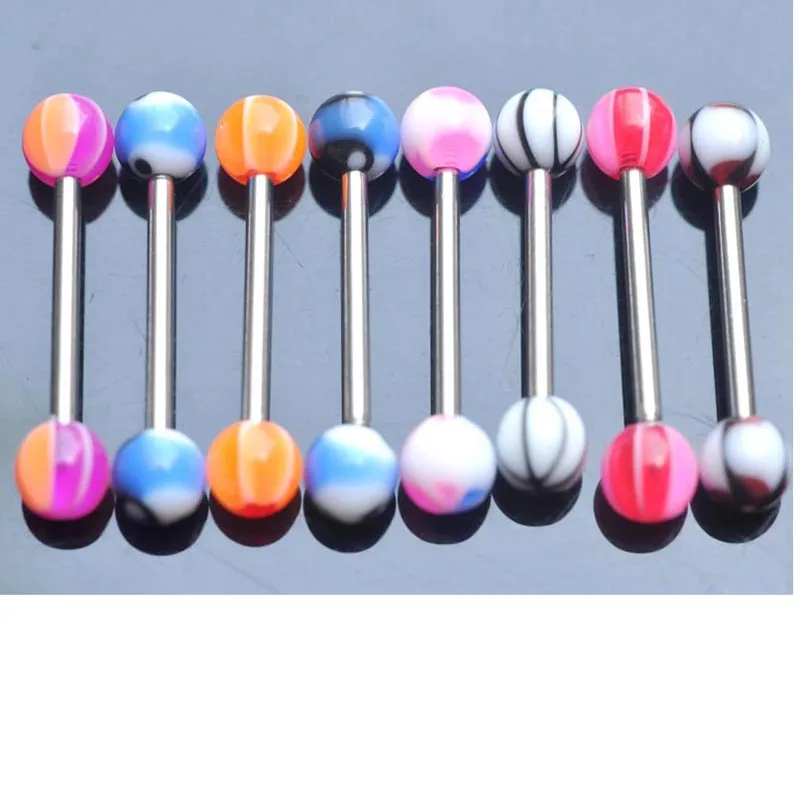 Wholesale 30pcs Mixed Color Lovely Tongue Nipple Bars Ear Rings Barbell Body Piercing Jewelry | Украшения и аксессуары