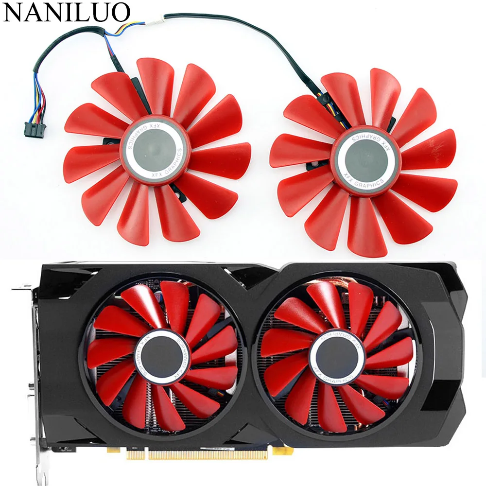 85 мм Диаметр RX-570-RS RX-580-RS FD10U12S9-C для XFX RX570 RS RX580 RS видео Графика карты охлаждения в качестве замены вентилятора