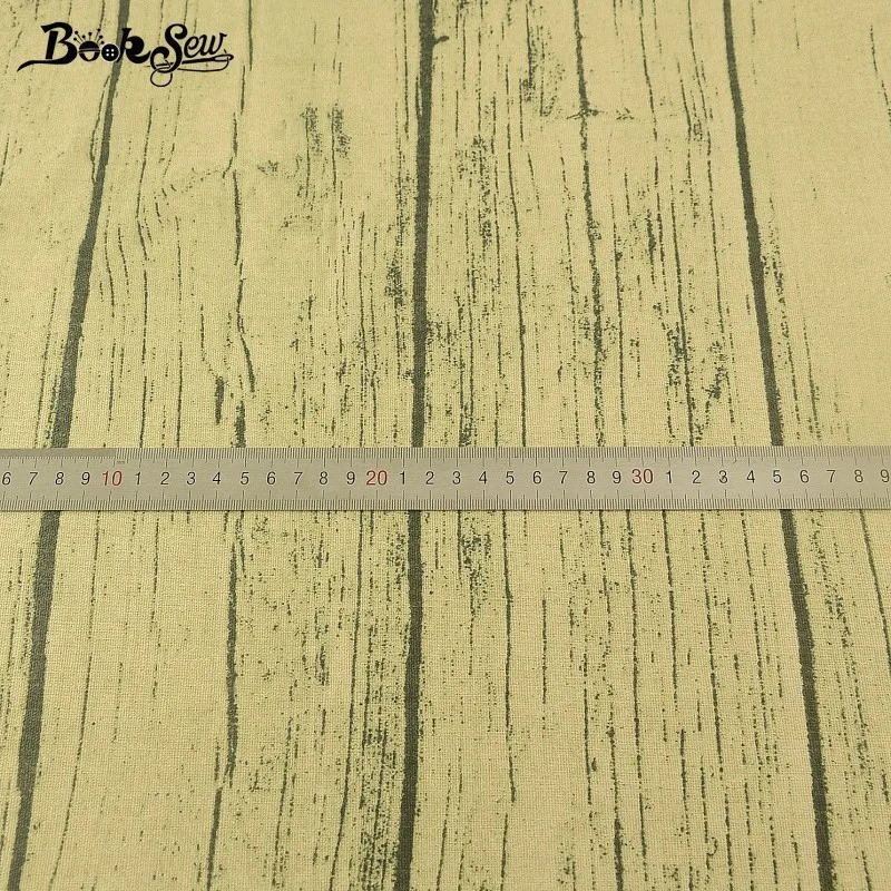 Хлопчатобумажная льняная ткань Booksew для кукол бежевая линия тканевая занавесок