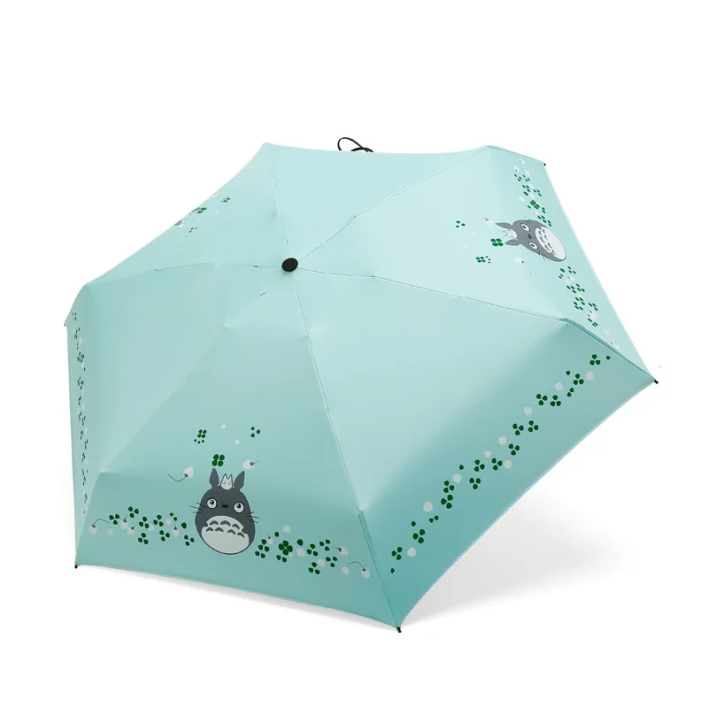 Mini Pocket Umbrella Rain Women Sunny and Rainy Folding Umbrellas For Kids Cartoon Cat Small Phone Parasol Travel | Дом и сад