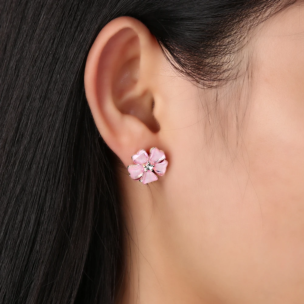 Серьги гвоздики акриловые с 5 листьями 3 цвета 1 пара|stud earrings|earrings forearring studs earrings |