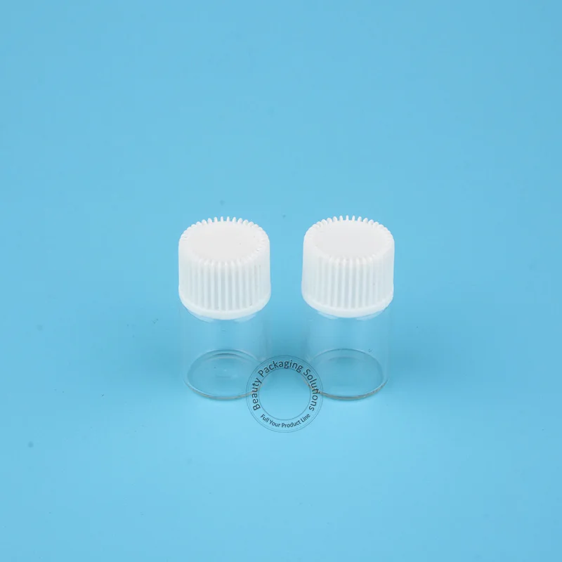50pcs/Lot Promotion 2ml Glass Bottle Essential Oil Perfume Container Small Sample Use Vial with Screw Cap Refillable Packaging | Красота и