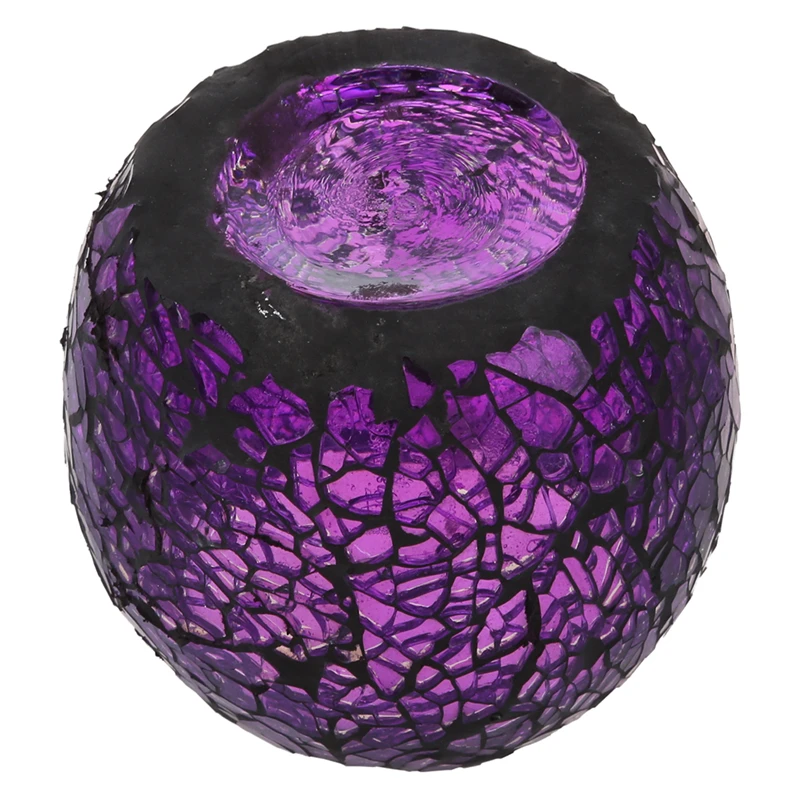 Handmade decorative crystal candle candlestick purple black border | Дом и сад