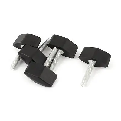 

5pcs M6x30mm Thread Rotating Adjustable T Clamping Handle Screw Knob