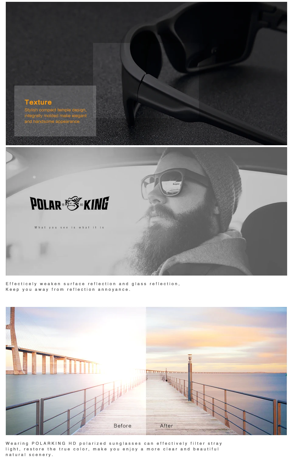 Поляризованные мужские солнцезащитные очки POLARKING Oculos de sol Модные спортивные очки для путешествующих солнцезащитных очков