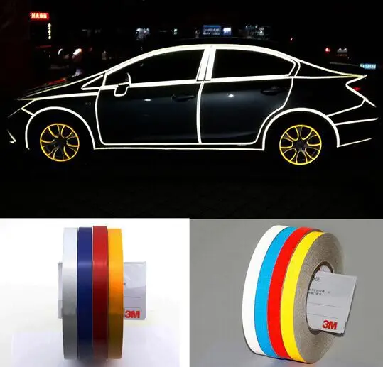 1,0 см х 45 метров DIY стайлинга автомобилей 3 м светоотражающая лента автомобиля Предупреждение наклейки светятся в темноте лента маркировки, которая светится ночью; Материал