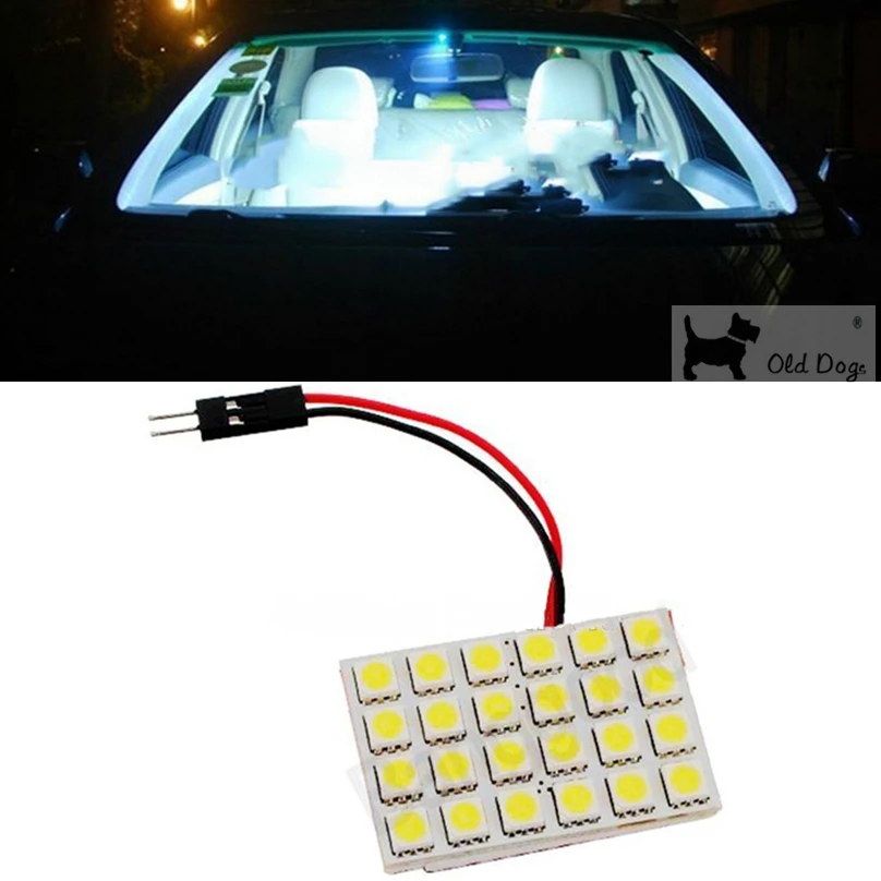 Гирлянда светодиодная T10 W5W BA9S C5W с 3 адаптерами 24 smd 5050|car panel led light|led festoon 5050t10 |