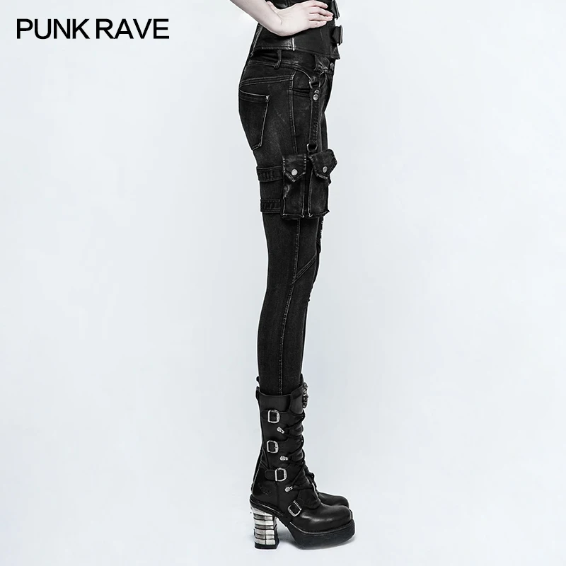 Женские узкие джинсовые брюки в стиле панк рейва|skinny pants|pants pantsblack skinny pants |