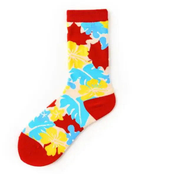 SIZE 37-45 H05 Новые цветные хлопковые мужские и женские высококачественные длинные модные носки больших размеров повседневные спортивные носки из органической кожи 2 шт. = 1 пара/лот - Цвет: SIZE 37-45 H05