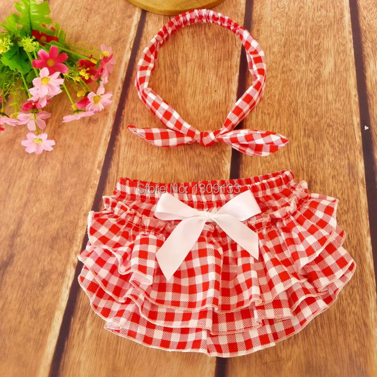 Повязка на голову с узлом в клетку для маленьких девочек|bloomers girls|baby girl bloomersbloomers