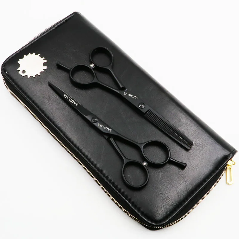 1 set add case 5,5 дюймов профессиональные ножницы для волос Набор для резки+ филировочные Парикмахерские ножницы Высокое качество черный и белый стили - Цвет: 1 set add case