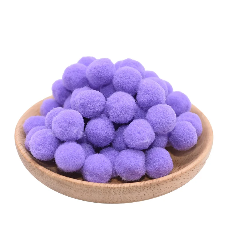 100 шт. 10/15/20/25 мм Мини пышная Нижняя Pom Poms помпонами ручной работы для детей игрушки свадебный Декор DIY товары для шитья и рукоделия - Цвет: B16 purple
