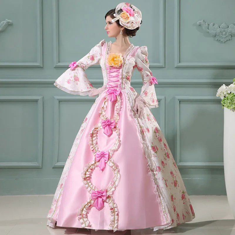 2018 милое розовое платье с квадратным воротником и длинным рукавом в стиле