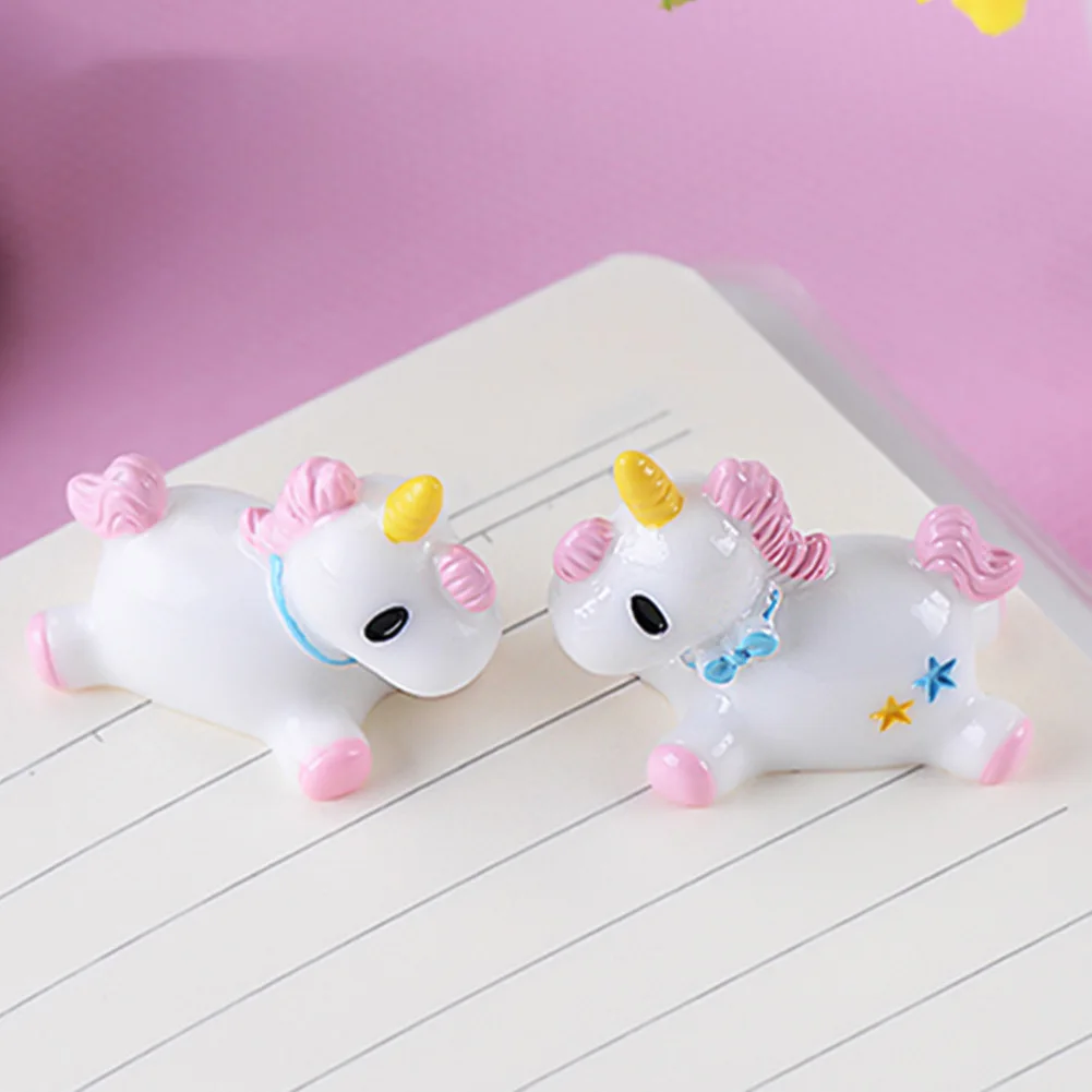 С изображением героев из мультфильмов 1 штука единорог миниатюрная фигурка