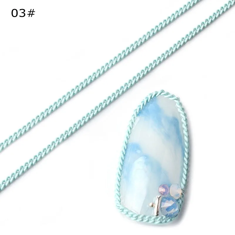 2 шт металлические цепочки для дизайна ногтей металлическая линия вырезания из