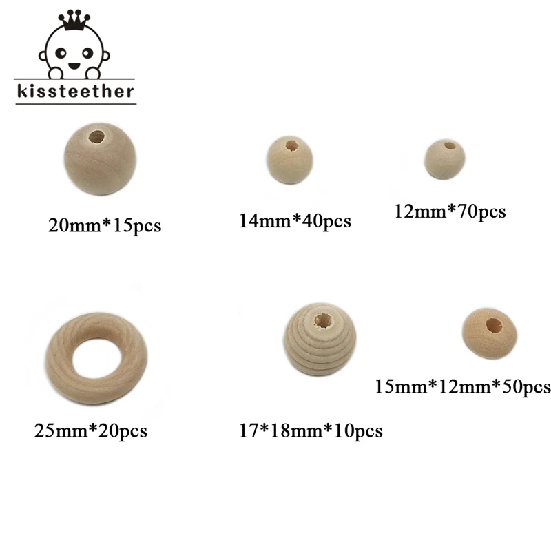 Деревянное кольцо Прорезыватель для зубов детская игрушка сделай сам зажимы