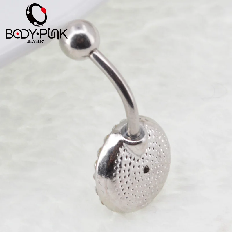 Сияющие бусины в стиле панк для пирсинга пупка полностью прозрачное покрытие