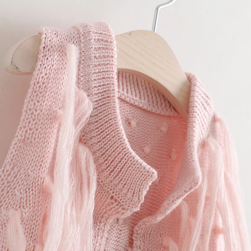 Новейшая жилетка для девочек теплый жилет с бахромой осенняя безрукавка