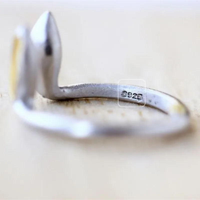 С изображением зайца формы с серебряным покрытием кольца для девочек обручение