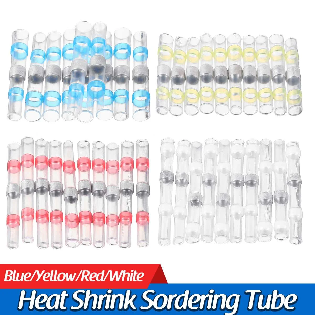 10 шт./компл. усадочная трубка для припоя смешанные цвета Стыковая термоусадочная
