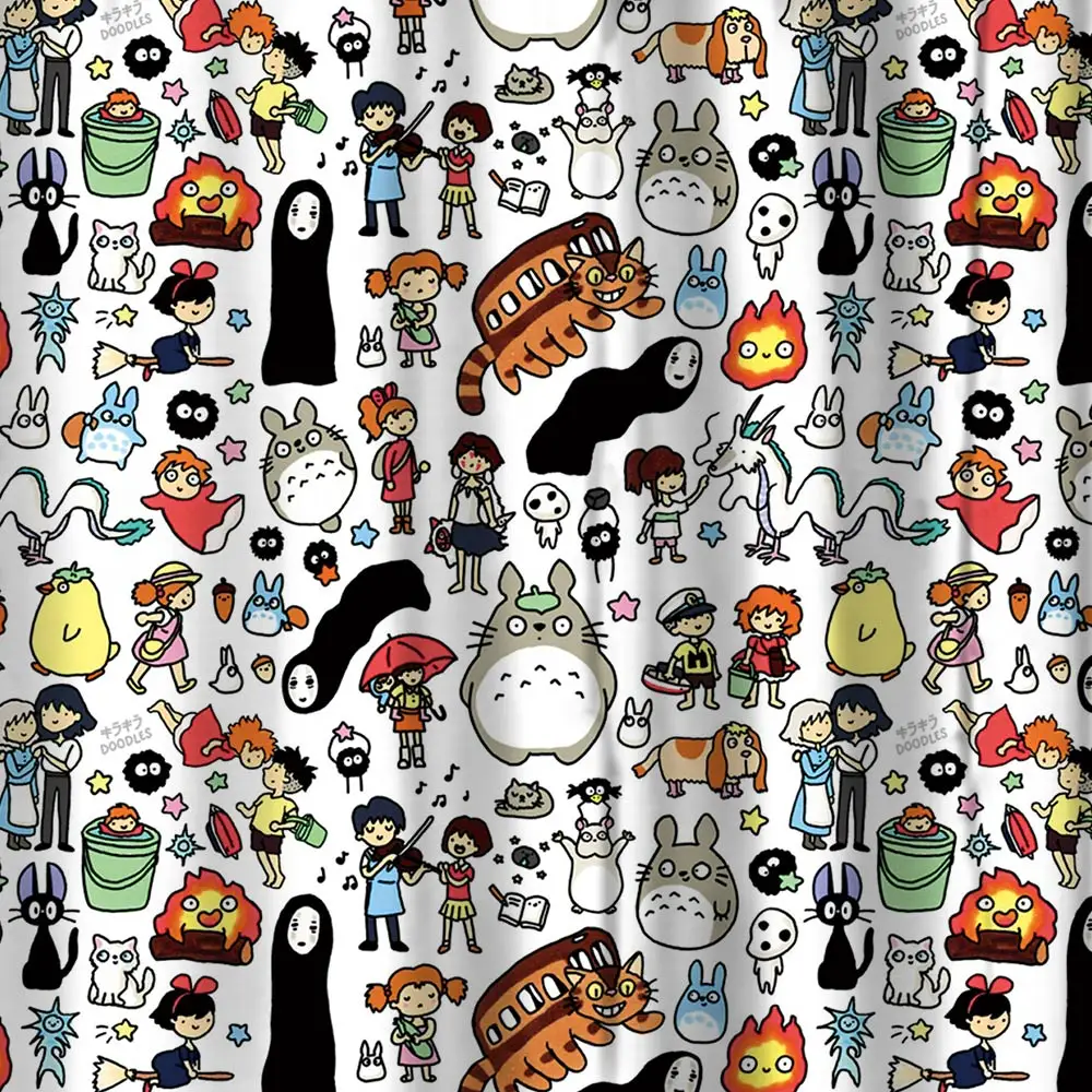 Miracille Totoro мультяшная Милая занавеска для душа s ванная комната Декор занавеска для ванной s Водонепроницаемый полиэстер ткань детская занавеска 12 крючков
