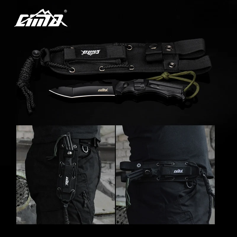 Тактический нож CIMA Bullet! Уличный охотничий нож для выживания, G10 ручка, AUS-8 сталь