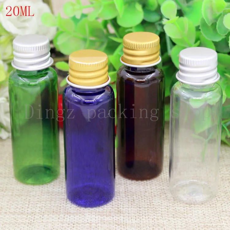 100 шт 20 мл цветная винтовая крышка пластиковая бутылка образец косметики