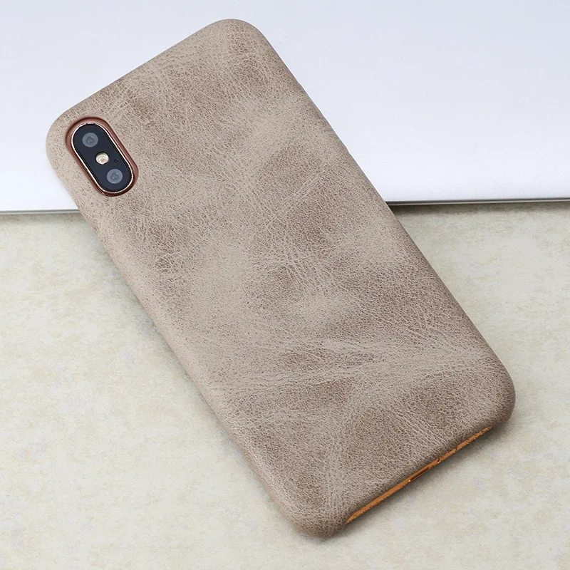 Чехол из искусственной кожи для iPhone X 6 6s 7 8 Plus чехол в стиле ретро простые чехлы