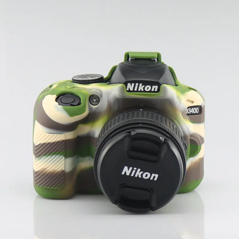 D3400 Camouflage Камера силиконовый чехол Защитный чехол для Nikon Z7 Z6 D3400 D3500 D5300 D5500 D5600 D7100 D7200 D7500 D810 D810A D750 D850 DSLR - Цвет: D3400 Camouflage