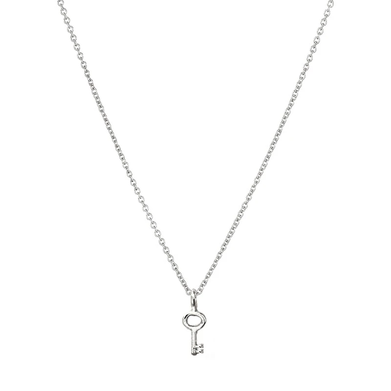 

2018 New Hollow Key Pendant Short Chain Choker Necklace For Women Golden Heart wish necklace with card Jewelry As gift UNLOCK