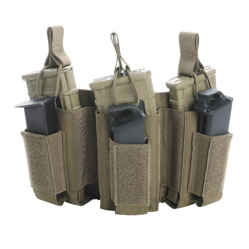 COB Отличные Элитные бизань тактические Molle тройной журнал сумки военный клип мешок AK M4 пистолет Пейнтбол игры аксессуары - Цвет: COB