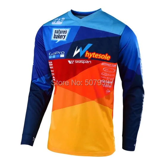 Красный moto cross Jersey bmx для мужчин mtb jersey для горного велоспорта MX для горного велосипеда DH maillot ciclismo Jersey быстросохнущая Джерси - Цвет: Красный