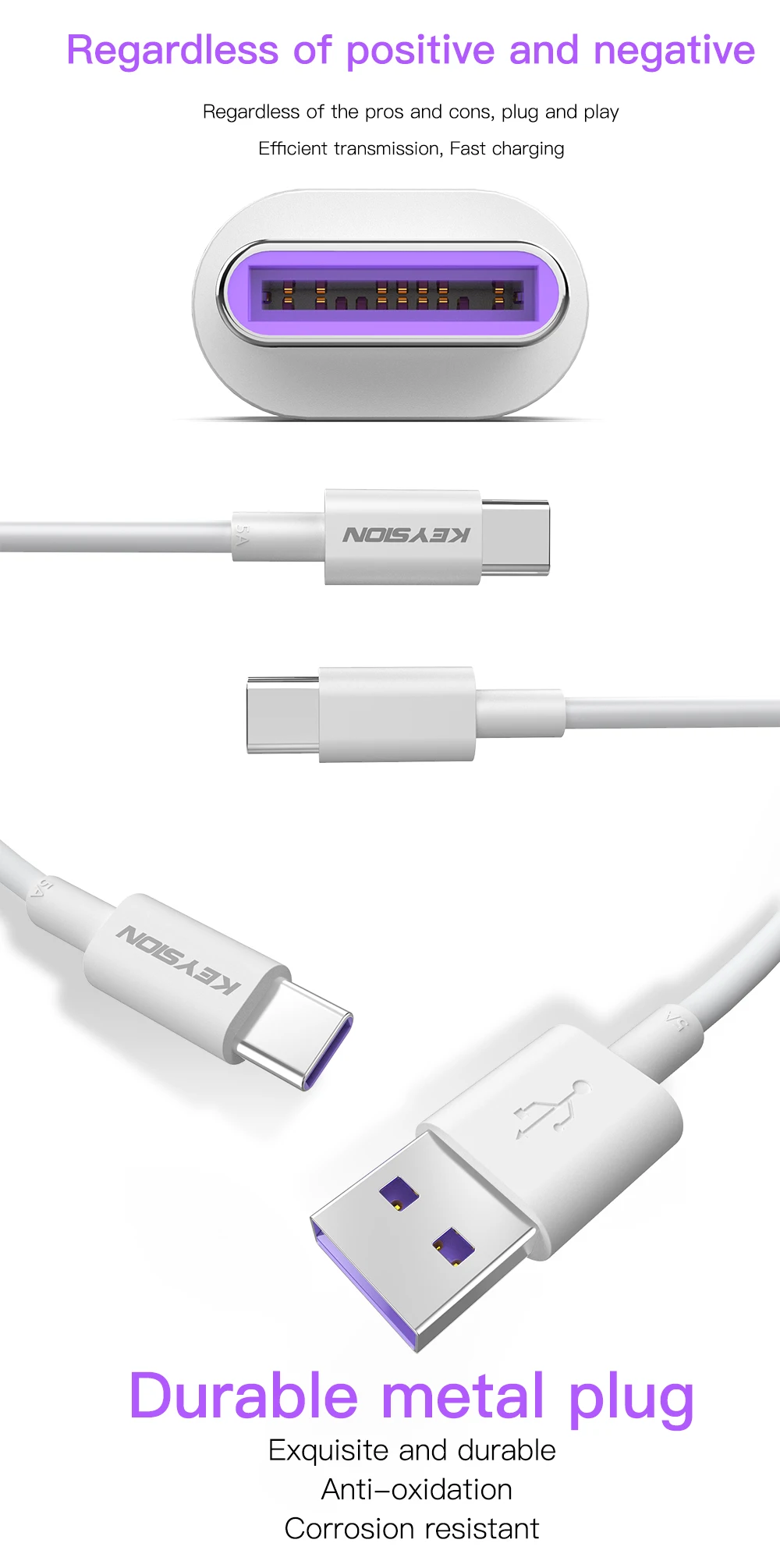 KEYSION USB C кабель 5A Supercharge usb type C кабель для samsung A50 A70 M30 M20 Быстрый зарядный кабель для Xiaomi Mi9 Poco F1