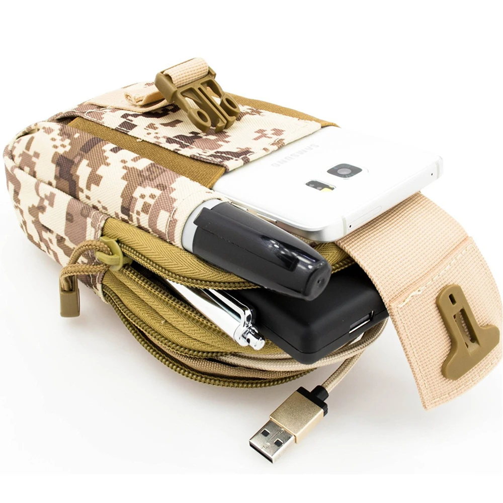 Smartphone Universal Multipurpose Tactical Cover Tan Holster EDC Security Pack Carry Case Pouch Belt Waist Bag Gadget Money Pock |