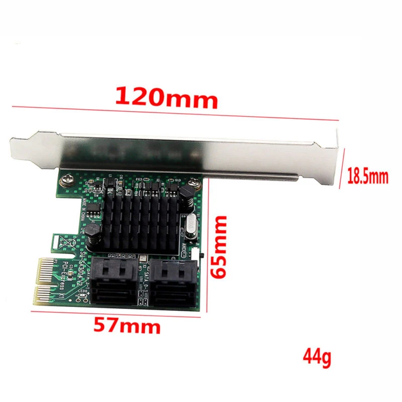 PCIe PCI Express до 6G SATA3.0 4-портовый SATA III расширительный контроллер адаптер карты для