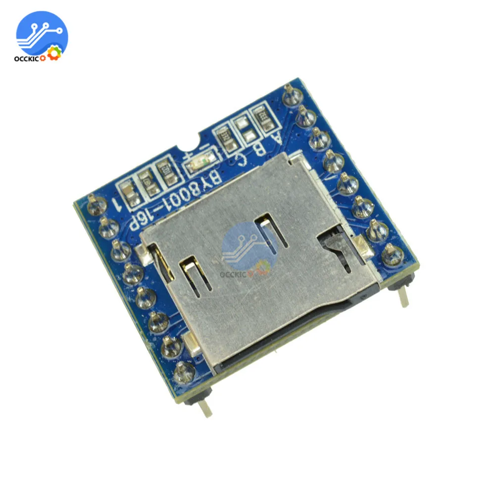 BY8001 16P MP3 плеер Поддержка Micro SD TF карта DIY усилитель комплект для Arduino плееры аудио