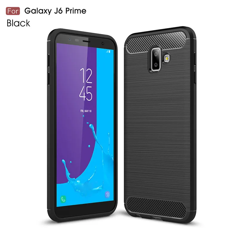 Силиконовый чехол для телефона samsung Galaxy J6 2018 J4 J8 A6 A8 углеродного волокна TPU